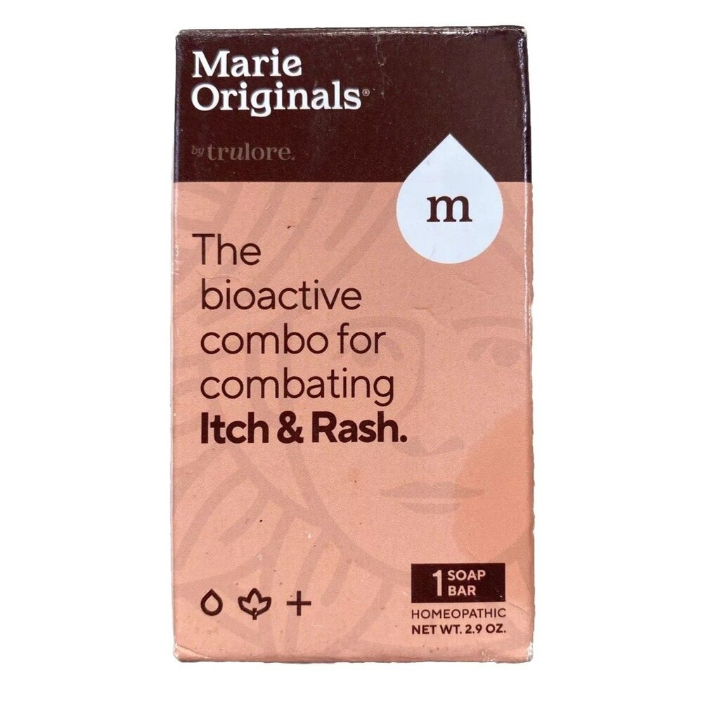 Marie Originals Natural Itch and Rash Relief Soap Bar Homeopathic 2.9 oz